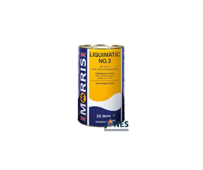 Morris Lubricants Liquimatic 3 (ISO VG 22) Hydraulic Oil 25L